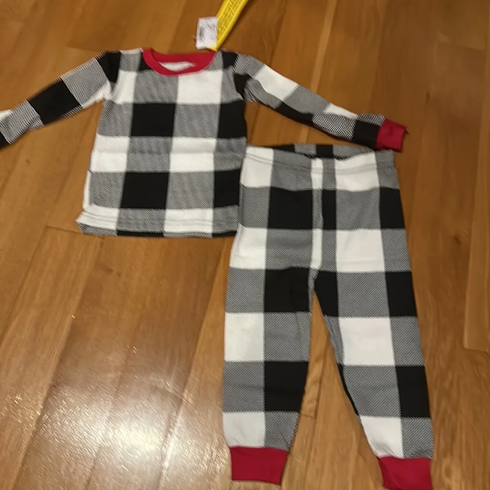 THE CHILDREN’S PLACE unisex kidsThermal Buffalo Plaid Snug Fit Cotton Pajamas